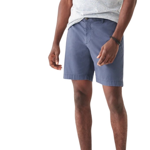 Faherty Other - Faherty Shorts Island Life 8" Organic Cotton Chino Golf Blue Mens Size 28 NEW
